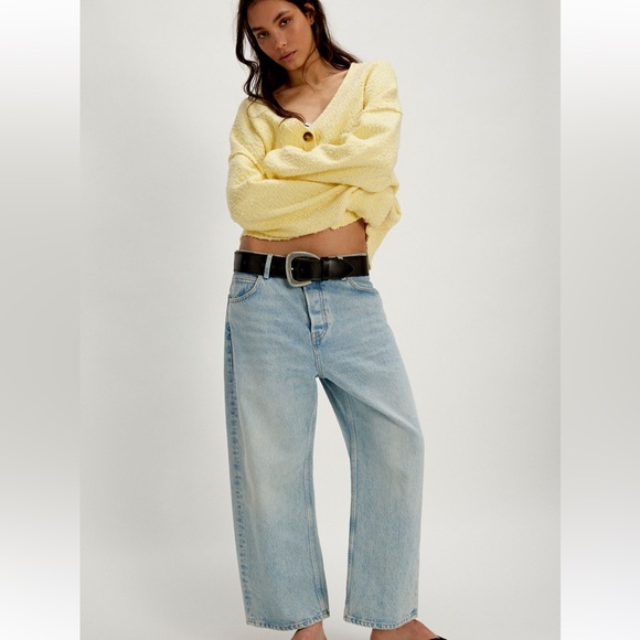 Free People Denim - FREE PEOPLE We The Free Deep Trance Mid Rise Dropped Boyfriend Jeans